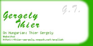 gergely thier business card